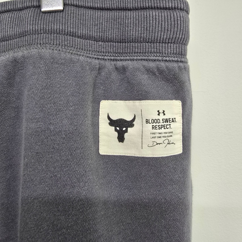 Under Armour Project Rock Sweatpants Mens XL Grey Joggers Athletic Lounge - Picture 5 of 13